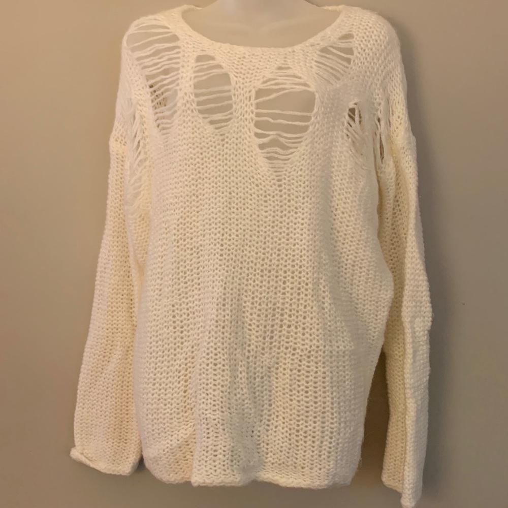 John + Jenn Distressed Oversized Sweater